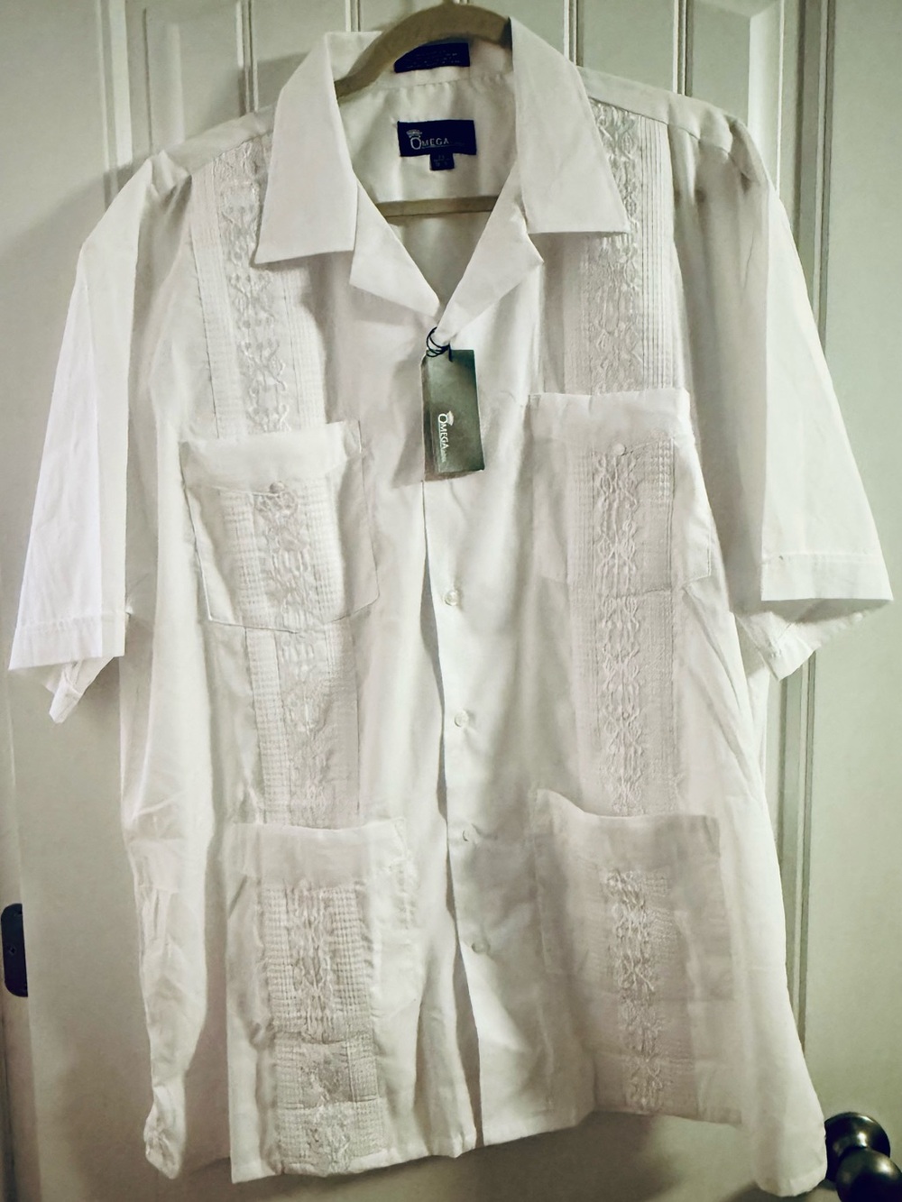 Omega White Branded Shirt
